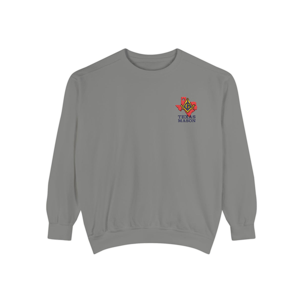 Master Mason Blue Lodge Sweatshirt - Embroidered Emblem Texas Mason - Bricks Masons