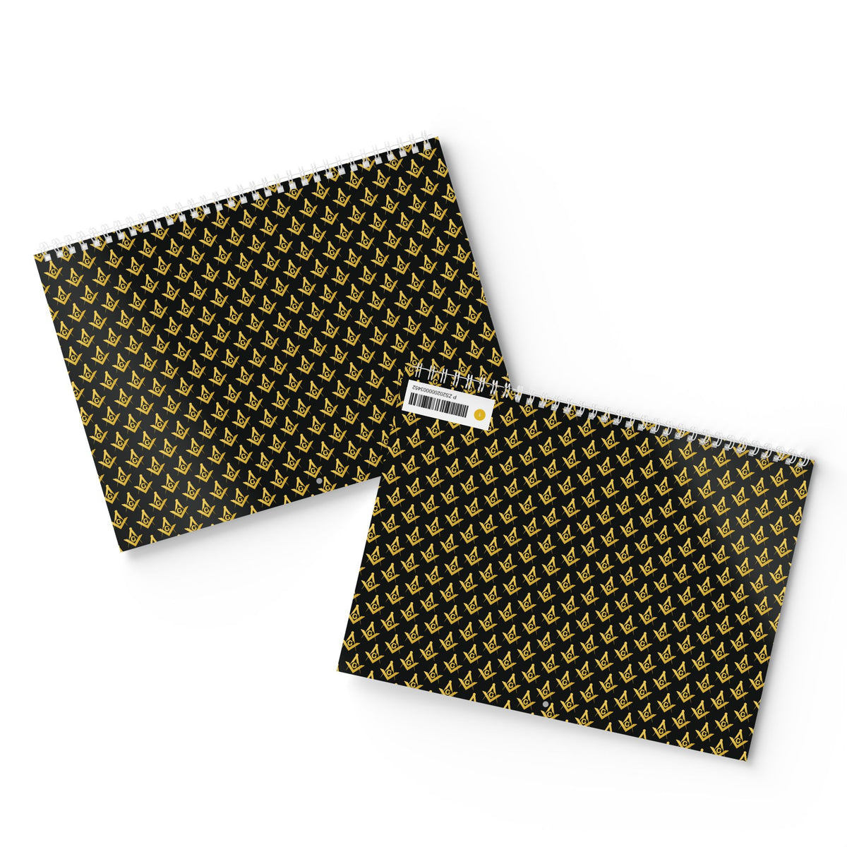 Master Mason Blue Lodge Calendar - Gold & Black Square and Compass G 2025 Wall Calendar - Bricks Masons