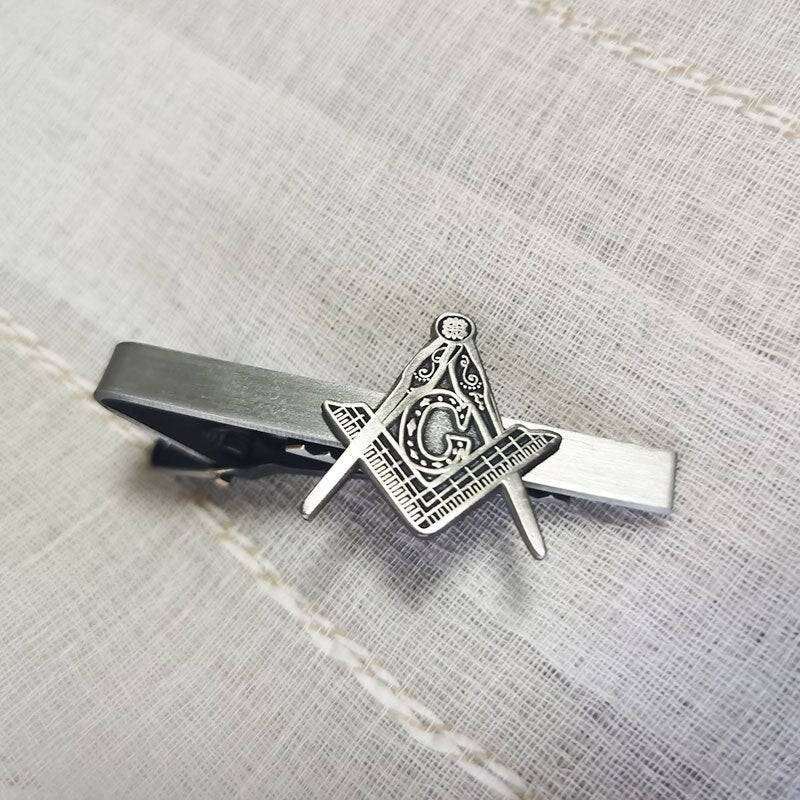 Fellowcraft Blue Lodge Tie Clip - Silver Color - Bricks Masons