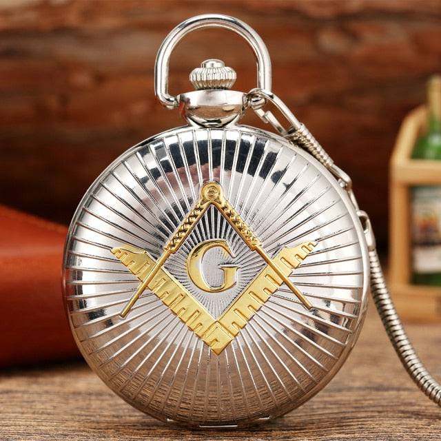 Master Mason Blue Lodge Pocket Watch - Variety of Square and Compass G - Bricks Masons