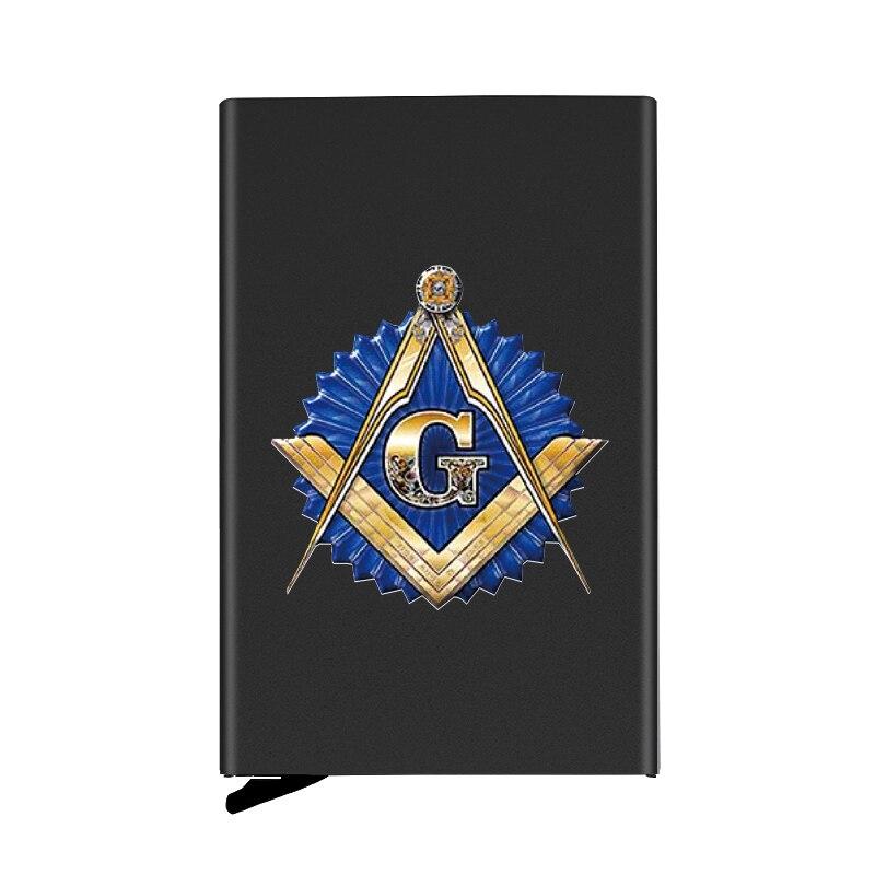 Master Mason Blue Lodge Wallet - Automatic Pop-up Credit Card - Bricks Masons