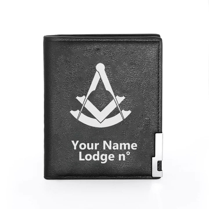 Past Master Blue Lodge Wallet - Black & Brown - Bricks Masons
