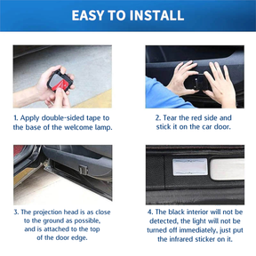 Past Master Blue Lodge Car Door Light Projector - Customizable Wireless LED Compass & Quadrant - Bricks Masons