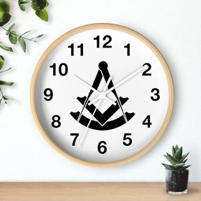 Past Master Blue Lodge Clock - Wooden Frame