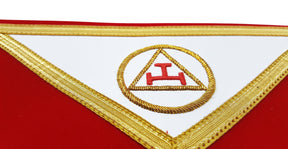 Past High Priest Royal Arch Chapter Apron - Red with Gold Embroidery