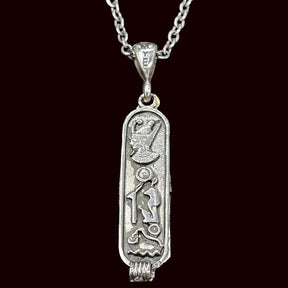 Egyptian Cartridge Pendant in Silver 3.5 x 0.8 cm 3.5 g Art 1000 - Bricks Masons