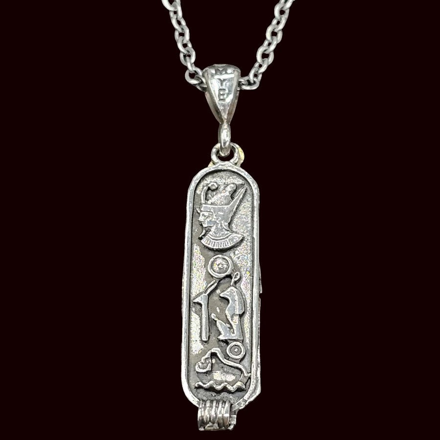 Egyptian Cartridge Pendant in Silver 3.5 x 0.8 cm 3.5 g Art 1000 - Bricks Masons