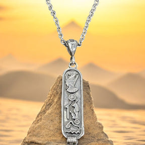 Egyptian Cartridge Pendant in Silver 3.5 x 0.8 cm 3.5 g Art 1000 - Bricks Masons