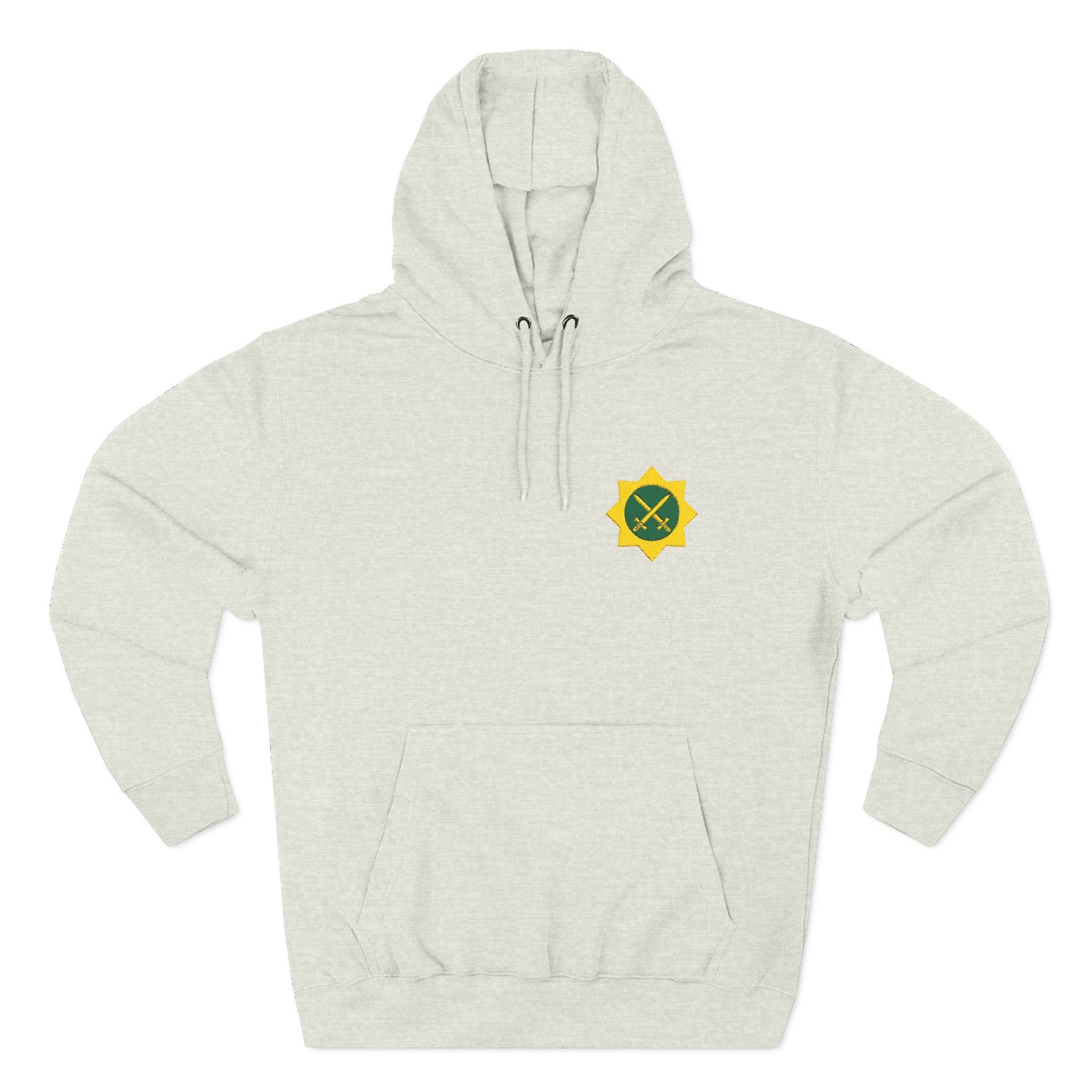 Red Cross of Babylone Hoodie - Embroidered Signature Detail - Bricks Masons