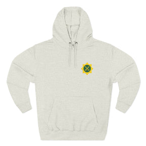 Red Cross of Babylone Hoodie - Embroidered Signature Detail - Bricks Masons