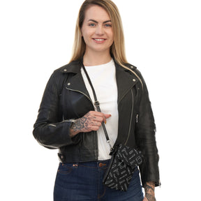 Master Mason Blue Lodge Cell Phone Wallet - Masonic Tools Black Microfiber Leather - Bricks Masons