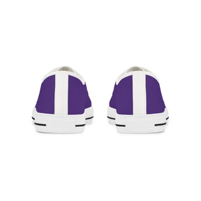 LOCOP Sneaker - Low Top Sneaker Black & White Purple Canvas White Emblem - Bricks Masons