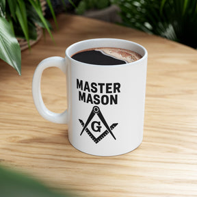 Master Mason Blue Lodge Ceramic Mug, (11oz, 15oz) - Bricks Masons