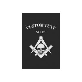 Widows Sons Yard Flag - White Skull & Bones Personalized - Bricks Masons