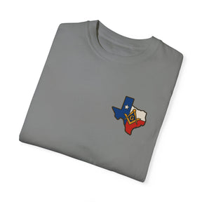 Master Mason Blue Lodge T-Shirt - Garment-Dyed Texas Mason - Bricks Masons