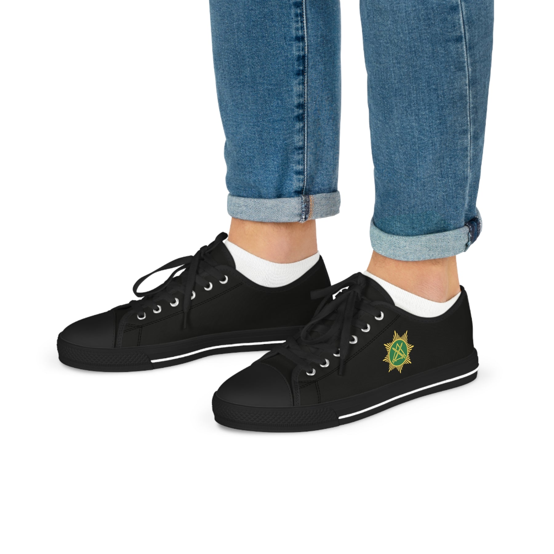 Knight Masons Sneaker - Low Top Sneaker Black & White - Bricks Masons
