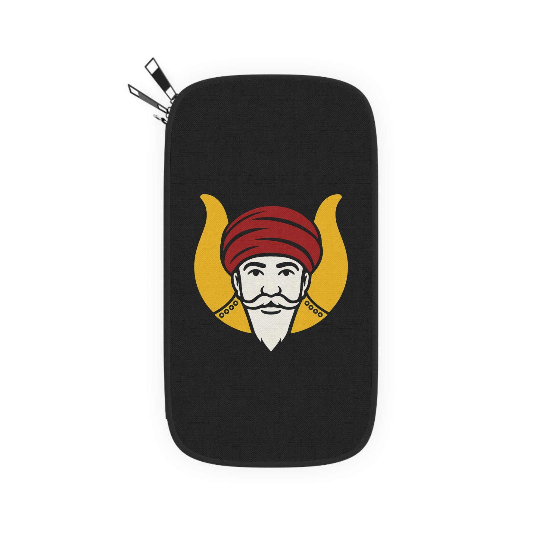 GROTTO Passport Wallet - Black With Shoulder & Wrist Strap - Bricks Masons