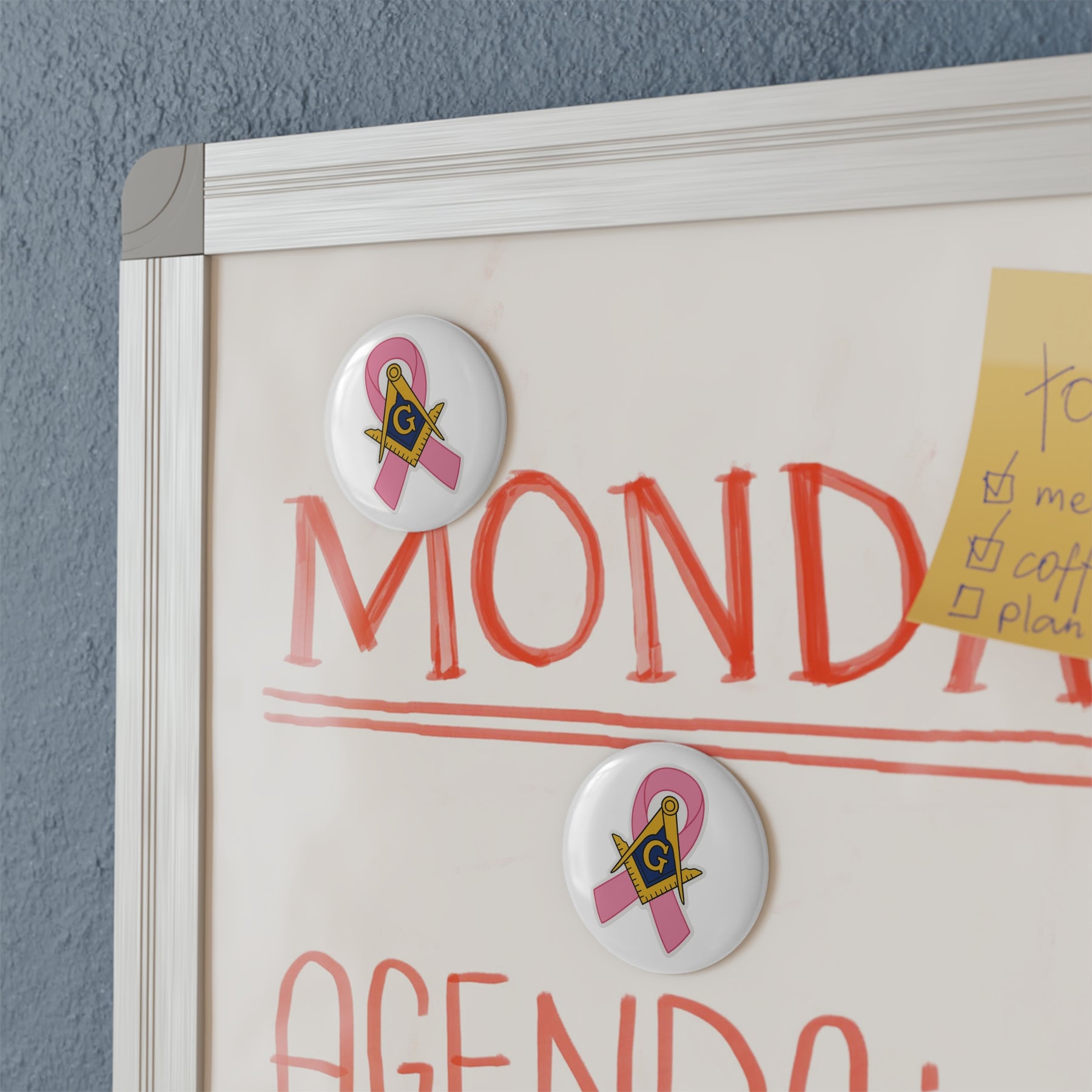 Master Mason Blue Lodge Magnet - Decorative Refrigerator - Bricks Masons