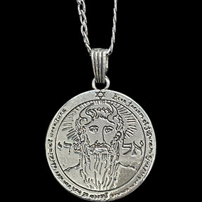 Wiccan Pendant First and Second Pentacle Consecrated to the Sun In Silver 4.5 Cm 17.5 Gr Art 1166 - Bricks Masons