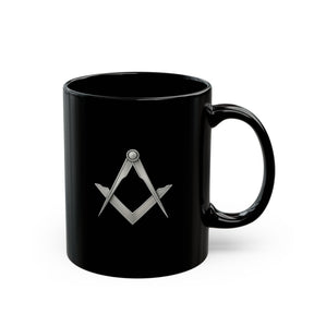 Master Mason Blue Lodge Black Mug - (11oz, 15oz) - Bricks Masons