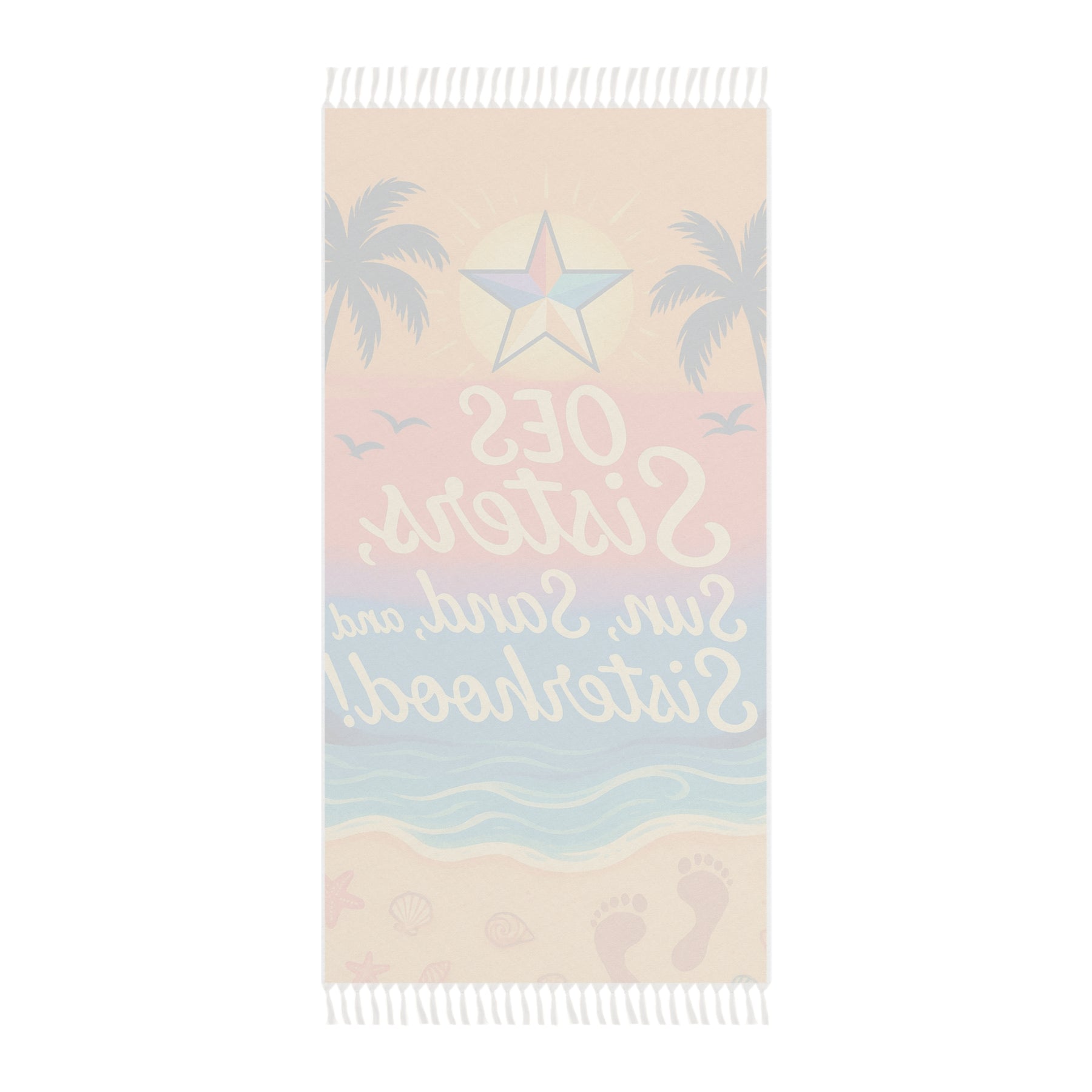 OES Towel - Sun, Sand & Sisterhood Vibrant Colors Beach Cloth - Bricks Masons