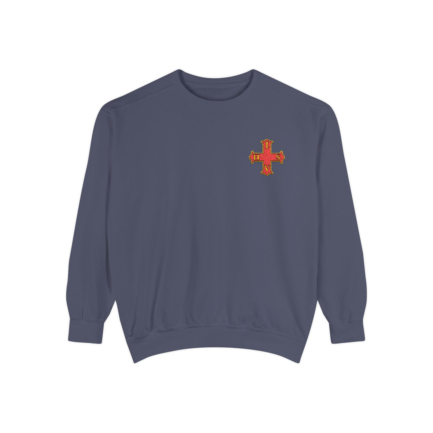 Red Cross of Constantine Sweatshirt - Embroidered Red Cross Insignia - Bricks Masons