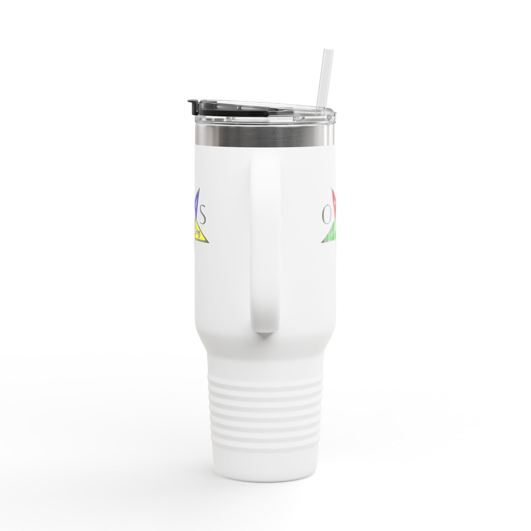 OES Ringneck Tumbler - White 40oz Stainless Steel & Insulated - Bricks Masons
