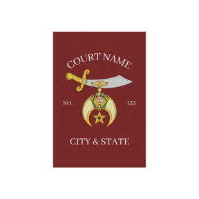 Shriners Yard Flag - Maroon Personalized Poly Poplin - Bricks Masons