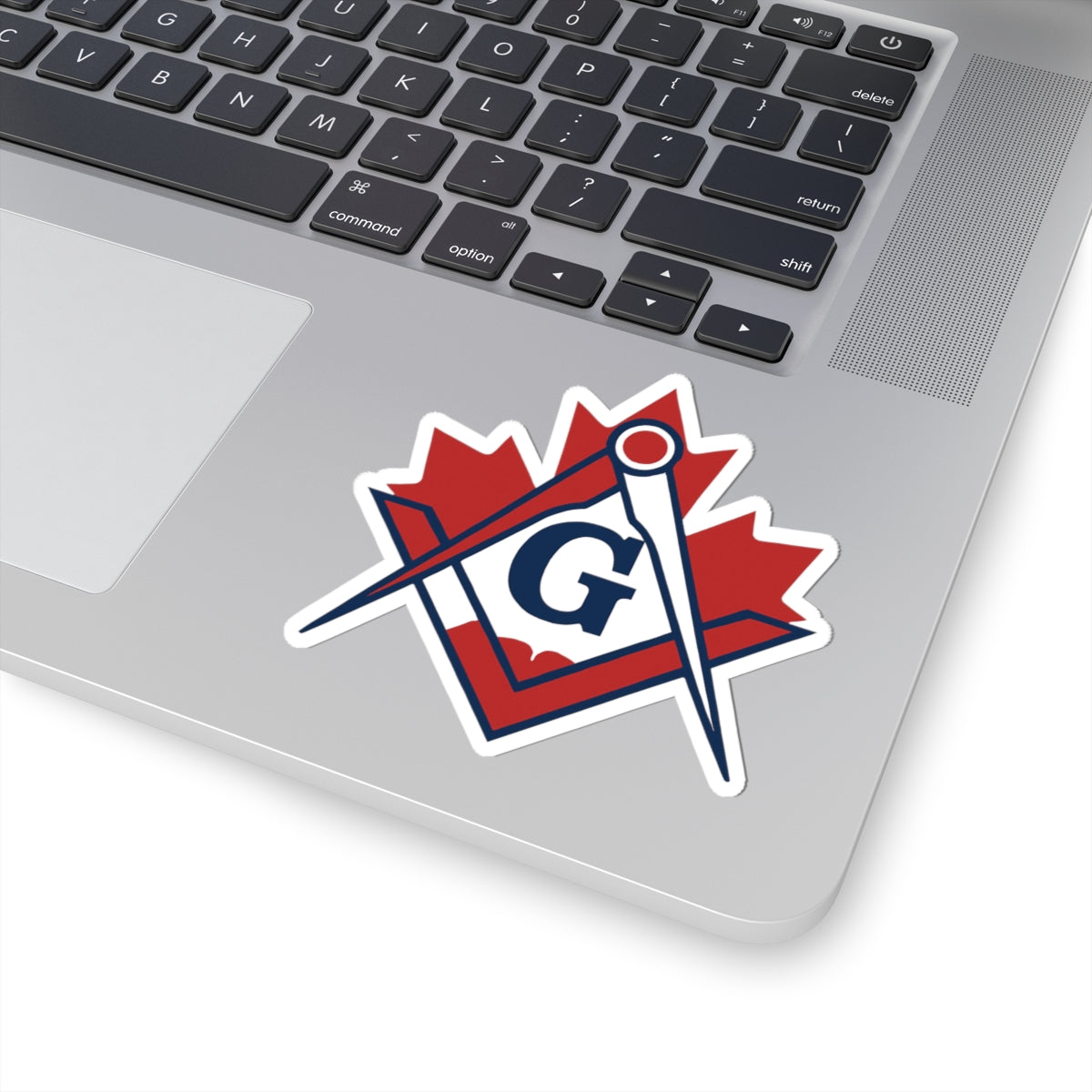 Master Mason Blue Lodge Canada Jurisdiction Sticker Decal - Maple Leaf With S&C - Bricks Masons