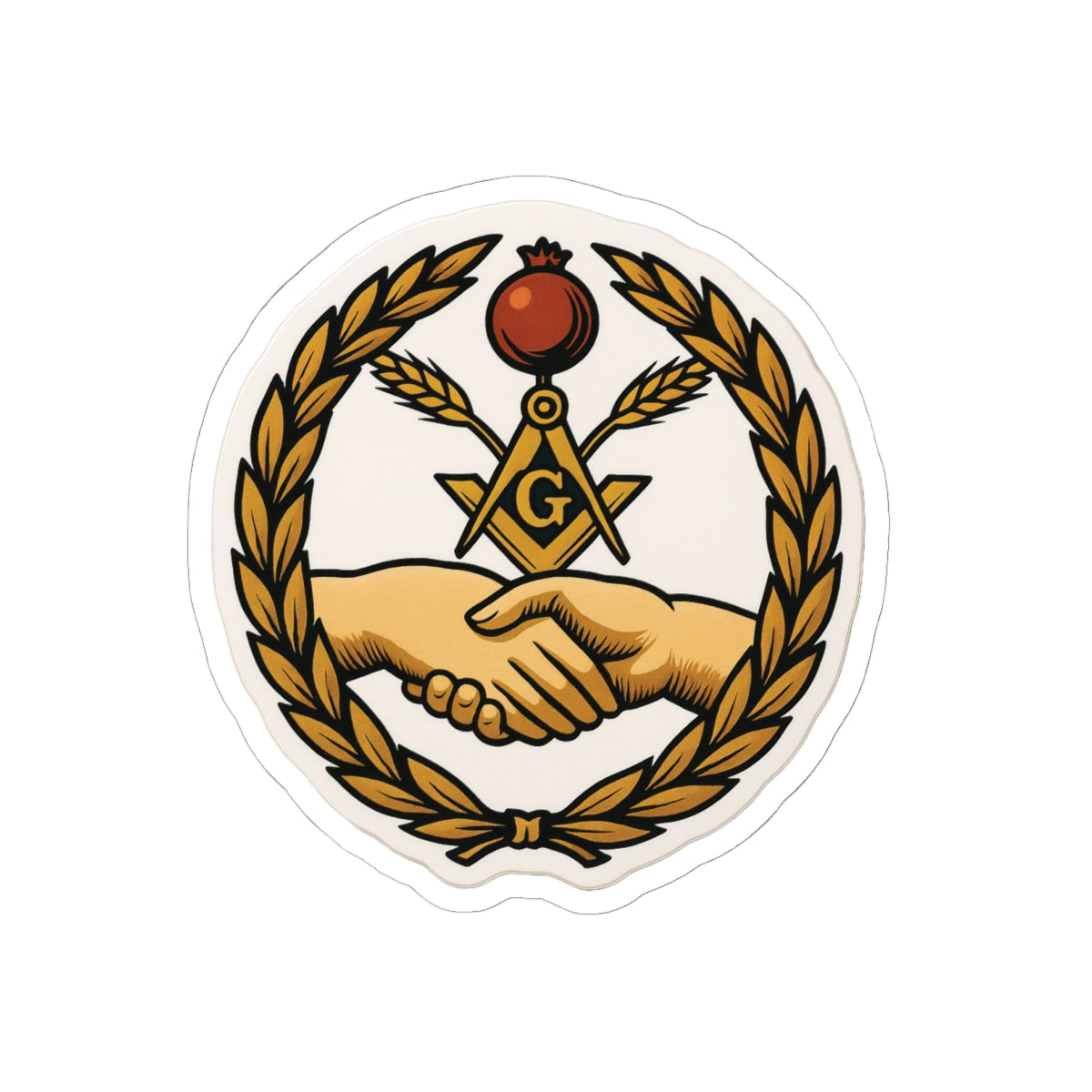 Master Mason Blue Lodge Sticker Decal - Kiss-Cut Colorful - Bricks Masons