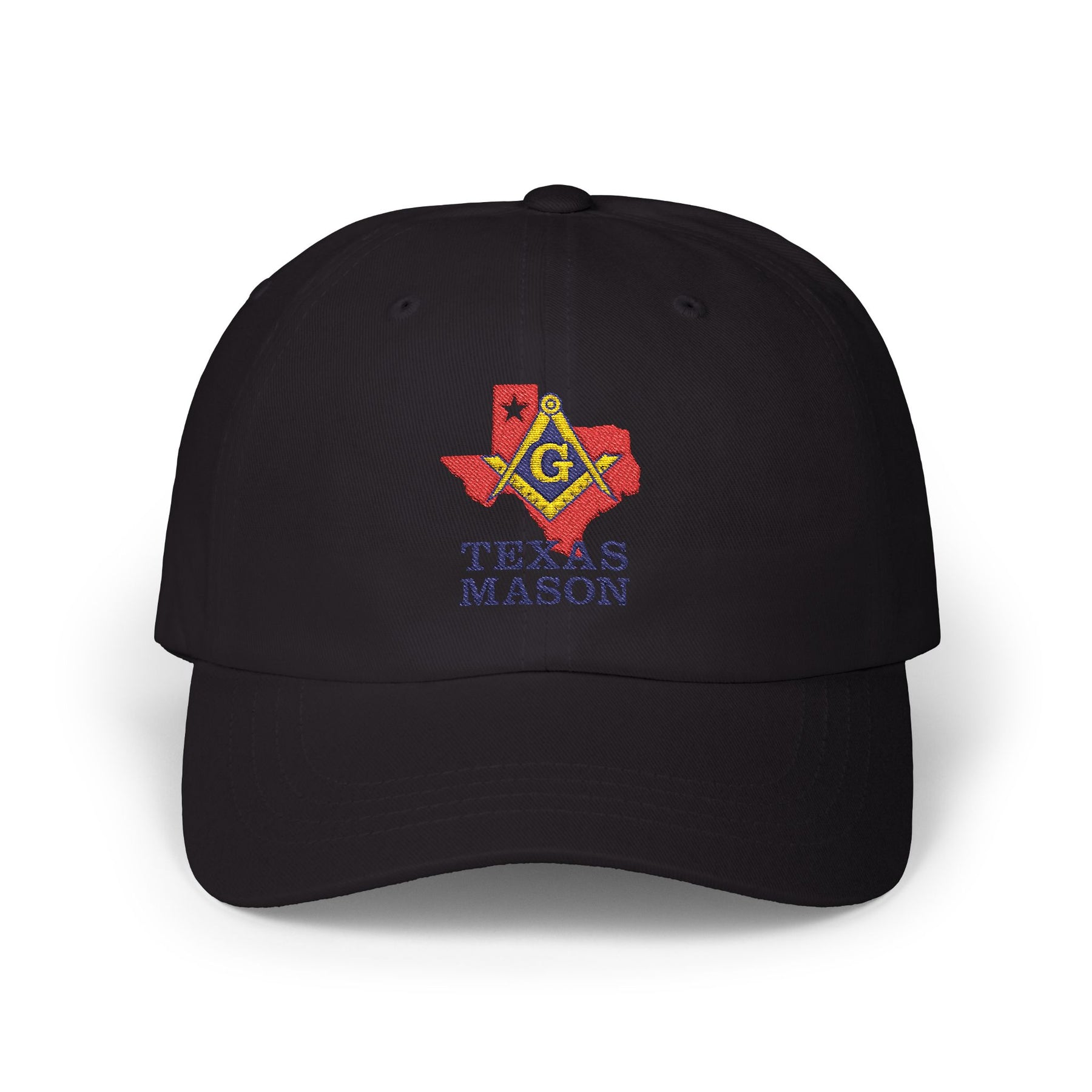 Master Mason Blue Lodge Baseball Cap - Embroidered Texas Mason Dad Cap - Bricks Masons