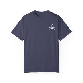 Master Mason Blue Lodge Canada Jurisdiction T-Shirt - Garment-Dyed Tee - Bricks Masons