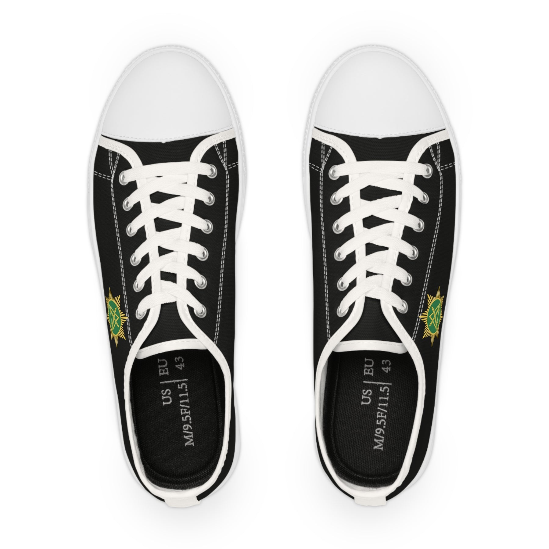 Knight Masons Sneaker - Low Top Sneaker Black & White - Bricks Masons