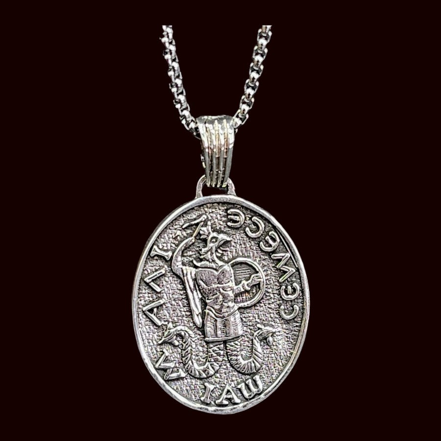 Templar Pendant Seal of Abraxas Silver 3.5 cm 10 g Art 1303 - Bricks Masons