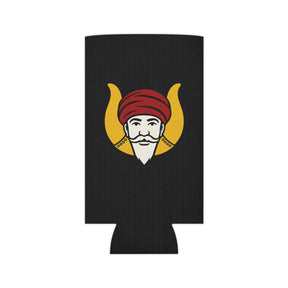 GROTTO Can Cooler - Black With Polyester Exterior - Bricks Masons