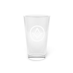 Master Mason Blue Lodge Pint Glass - 16oz Square & Compass G