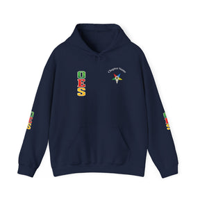 OES Hoodie - Colorful Eastern Star & Initials with Personalization - Bricks Masons