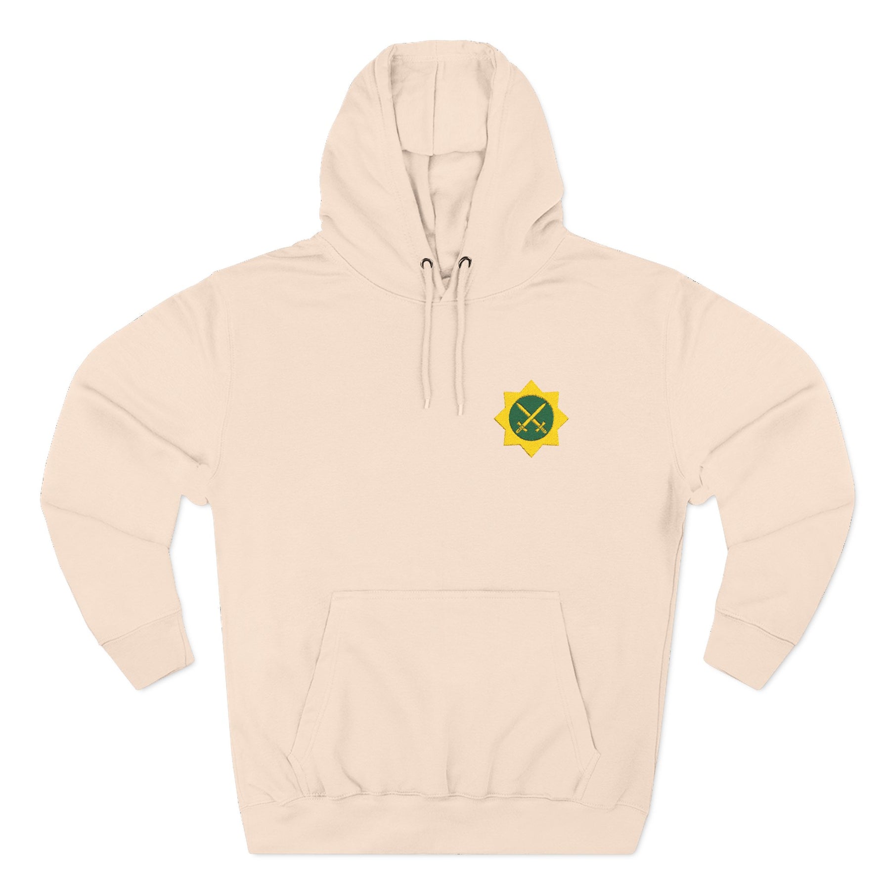 Red Cross of Babylone Hoodie - Embroidered Signature Detail - Bricks Masons