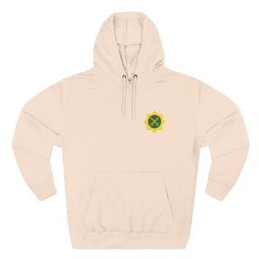 Red Cross of Babylone Hoodie - Embroidered Signature Detail - Bricks Masons