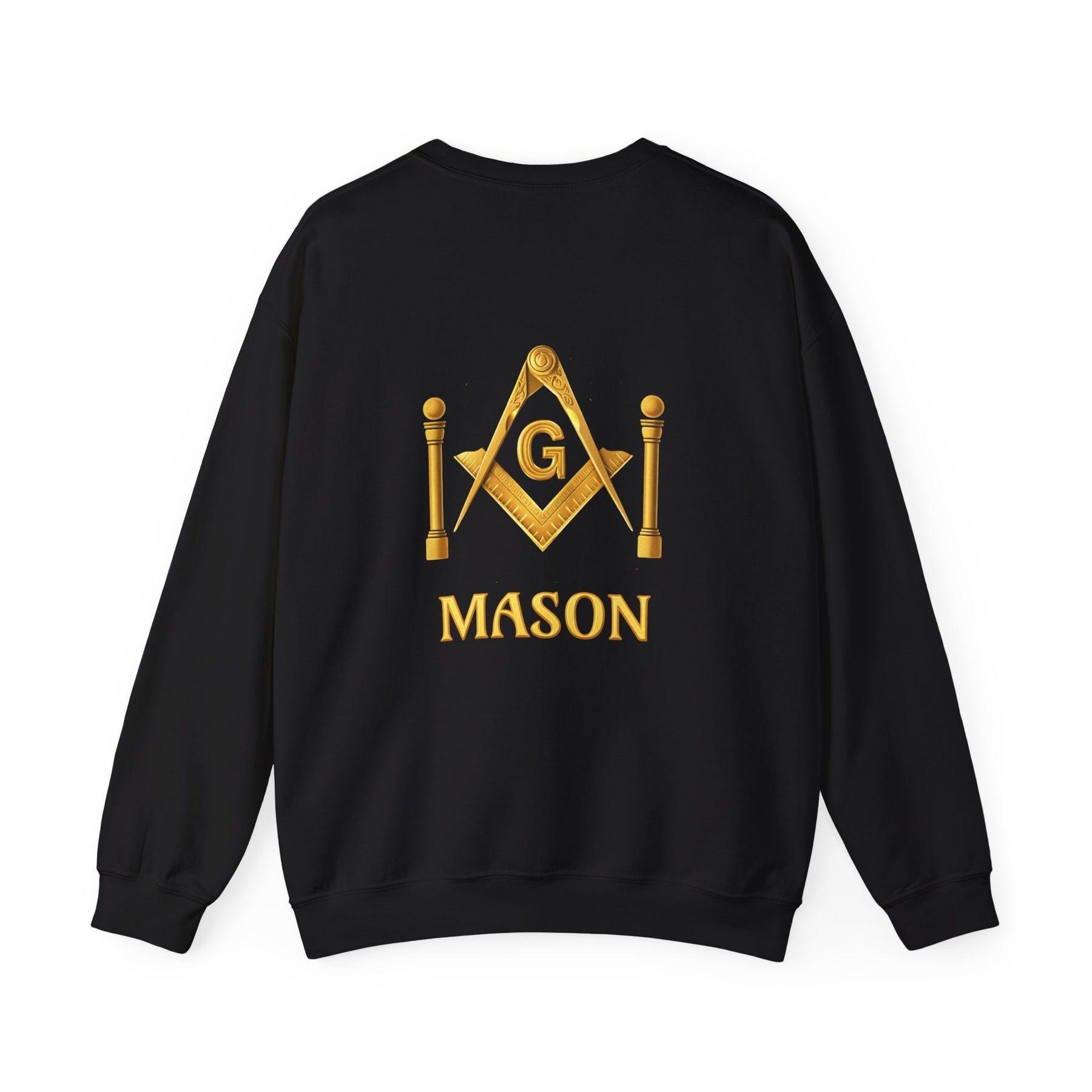 Master Mason Blue Lodge Sweatshirt - Mason S&C G with Twin Pillars