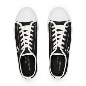Allied Masonic Degrees Sneaker - Low Top Sneaker Black & White AMD White Emblem - Bricks Masons