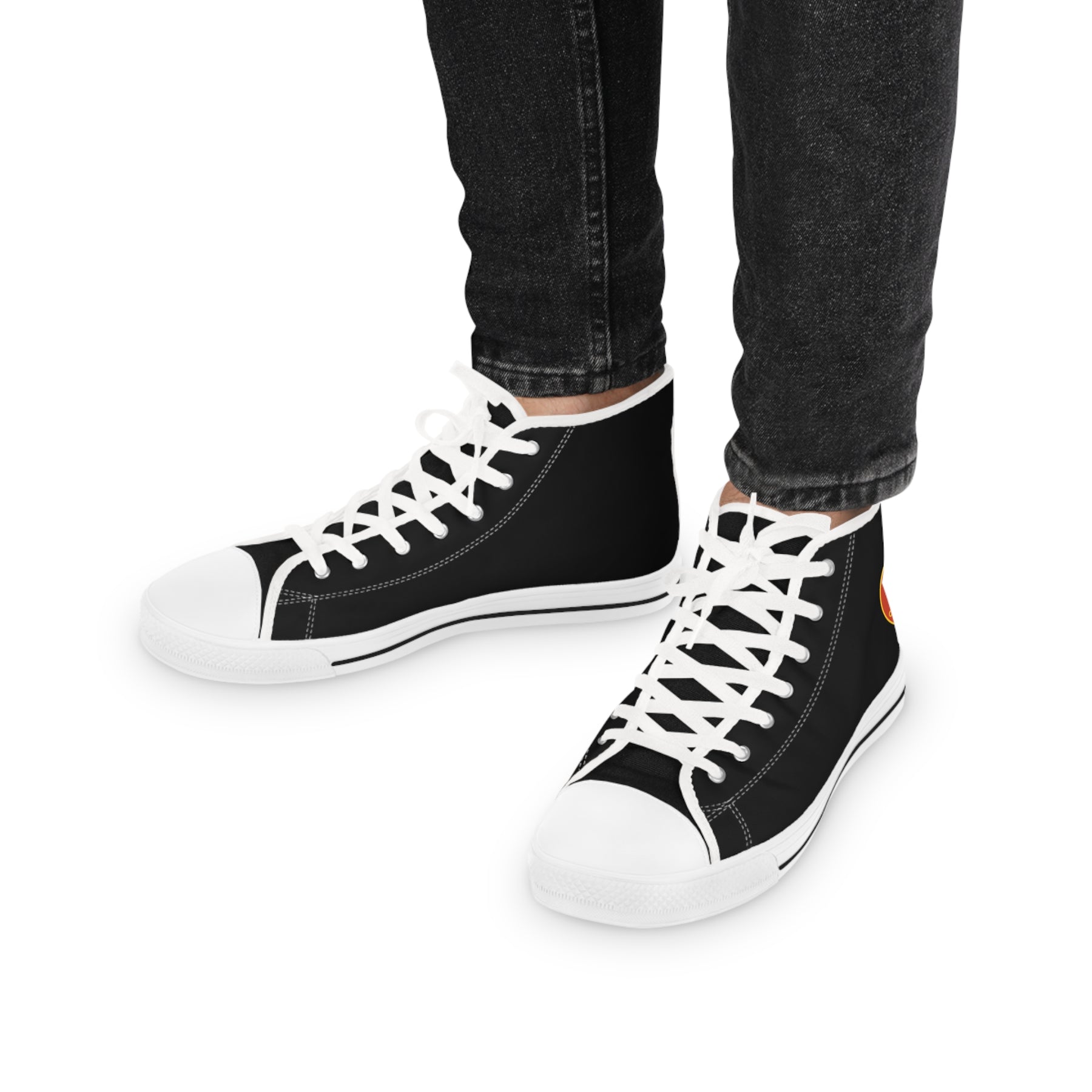 Heroines of Jericho Sneaker - High Top Black & White - Bricks Masons