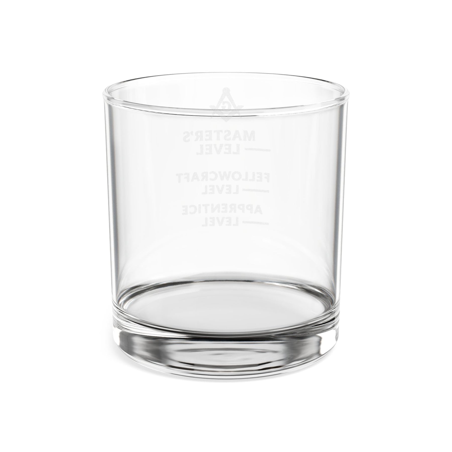 Master Mason Blue Lodge Whiskey Glass - Apprentice Fellowcraft & Master Level Glass