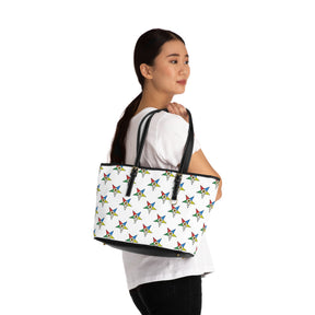OES Handbag - White PU Leather With Stars - Bricks Masons