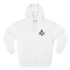 Master Mason Blue Lodge Australia Jurisdiction Hoodie - Stitched Chest Symbol - Bricks Masons