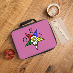 OES Lunch Bag - Pink With Colorful Star Fully Insulated - Bricks Masons