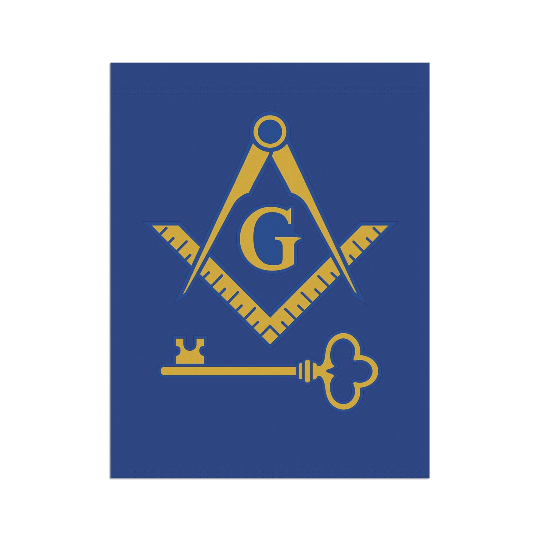 International Masons Yard Flag - Blue Poly Poplin - Bricks Masons