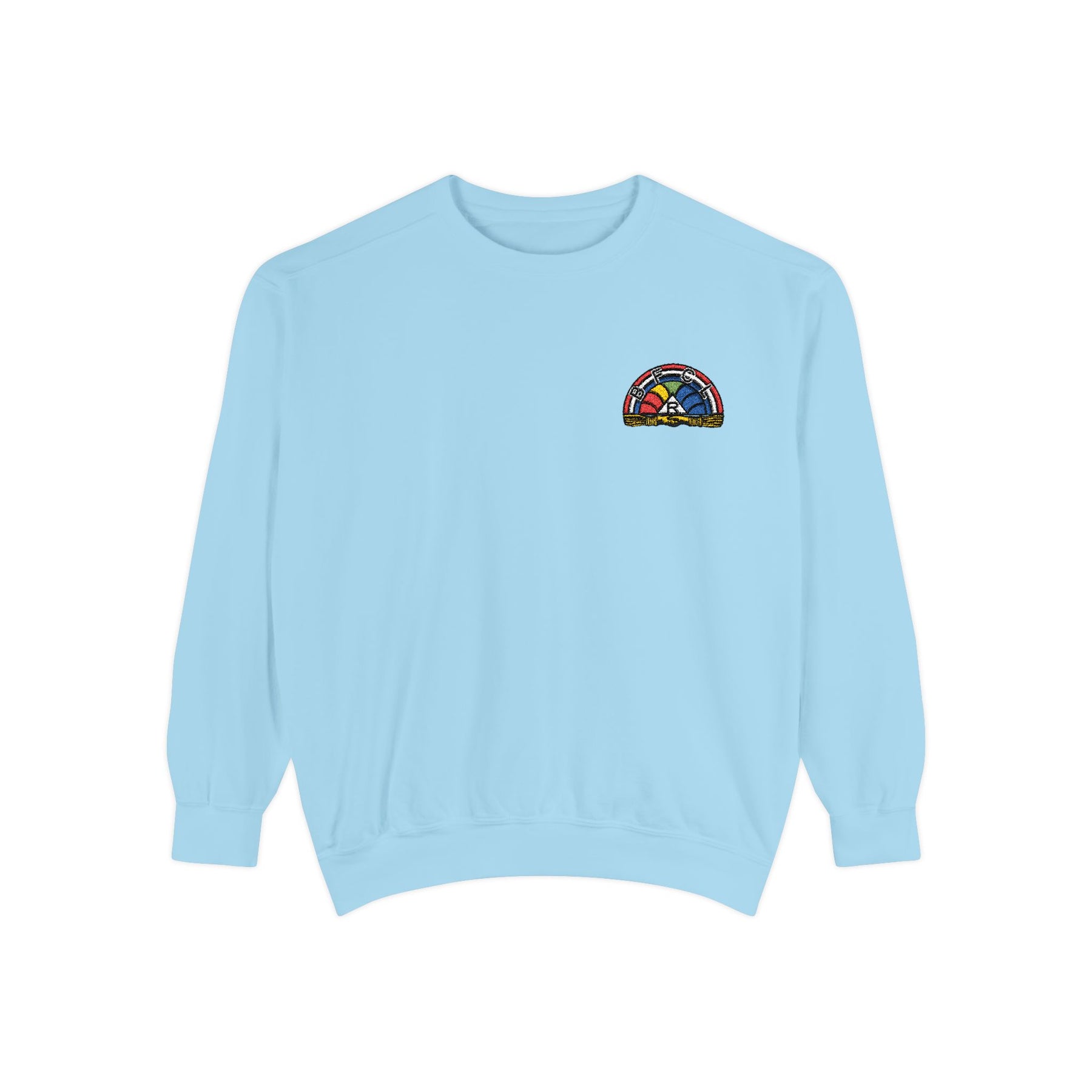 International Order of The Rainbow For Girls Sweatshirt - Embroidered Rainbow Star - Bricks Masons