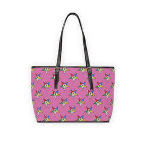 OES Handbag - Pink PU Leather With Stars - Bricks Masons
