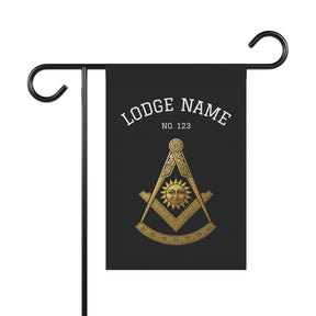 Past Master Blue Lodge Yard Flag - Square & Compass With Personalization - Bricks Masons